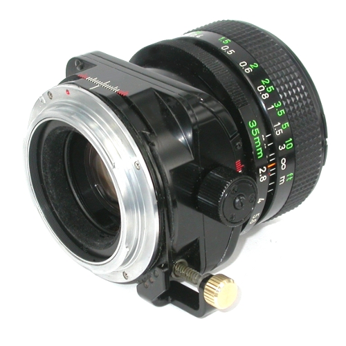 MODIFICA  obiettivo Canon FD TS (tilt shift)  35mm f2.8 a fotocamera Canon eos 
