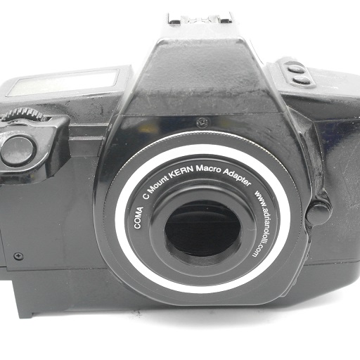 Adattatore macro per fotocamera CANON EOS a obbiettivi KERN paillard C mount 