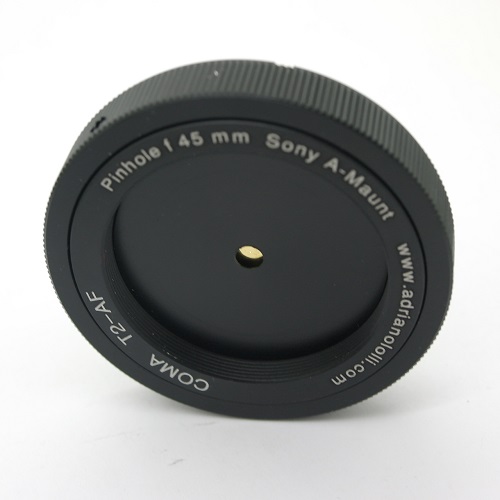 Obiettivo foro stenopeico,pinhole,camera obscura per SONY MINOLTA AF focale 45mm