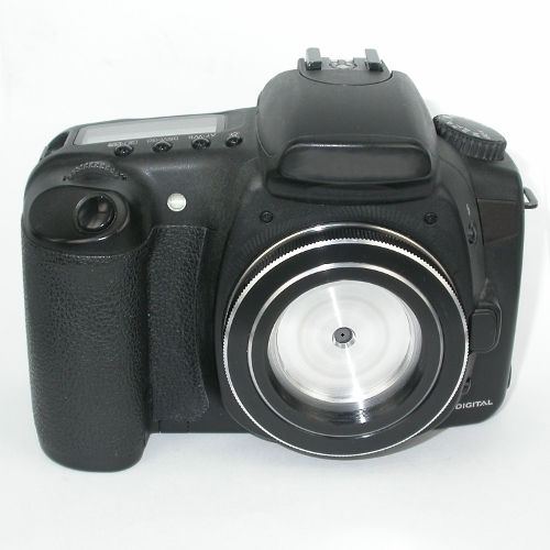 Obiettivo foro stenopeico, pinhole, camera obscura reflex MINOLTA MD focale 45mm