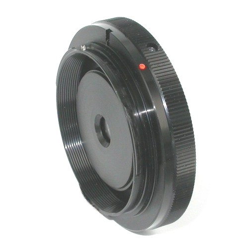 Obiettivo foro stenopeico, pinhole, camera obscura reflex MINOLTA MD focale 45mm