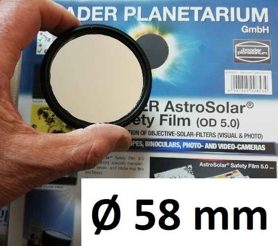 z AstroSolar ™ Photofilm Filtro di assorbimento neutro Density 5  Ø 58mm 