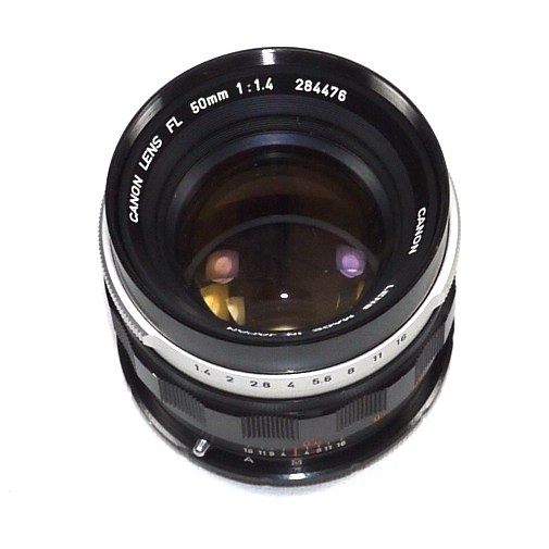 Modifica obiettivo Canon lens FL 50mm 1:1.4 a fotocamera Canon eos EF