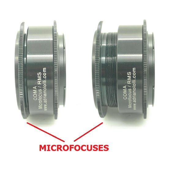 Adattatore MICROFOCUS ottiche microscopio RMS ø20 per Canon, Nikon, Pentax .... 