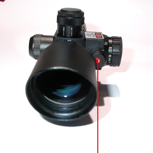 Cannocchiale riflescope zoom compatto con puntatore laser per armi 2,5-10 X 40