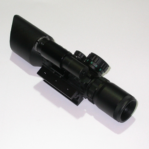 Cannocchiale riflescope zoom compatto con puntatore laser per armi 3-10X 42 