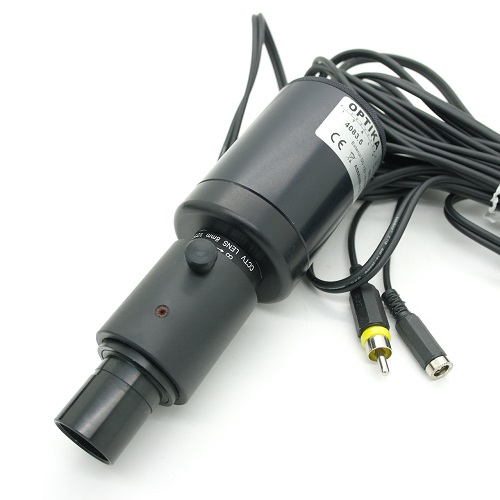 Telecamera analogica OPTIKA  (1/3” CCD) con raccordo per microscopi uscita 23.2 
