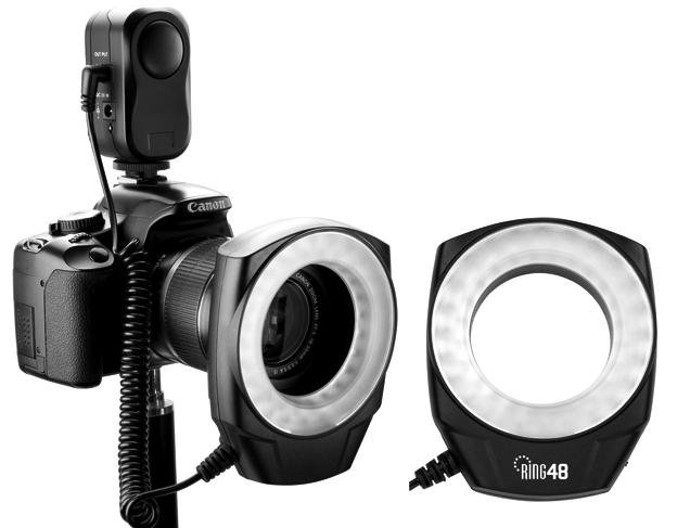 Illuminatore MACRO 48 LED per Canon, Nikon, Pentax, Olympus, ecc