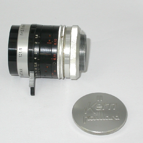 Obbiettivo KERN PAILLARD SWITAR 1:1,6 f=5,5mm  H8 RX  Bolex C-MOUNT