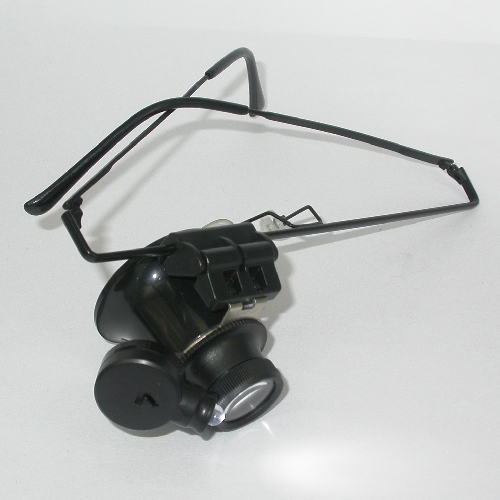 20X lente di ingrandimento orefice su montatura ad occhiale + illuminatore led