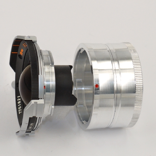 Leica M Voigtlander Bessa Tappo retro obiettivo LUNGO in metallo rear lens cap