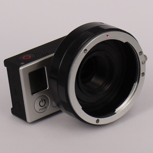 MODIFICA GoPro Go Pro 3/4 per ottiche reflex SRL-DSRL con filtro IR-UV CUT