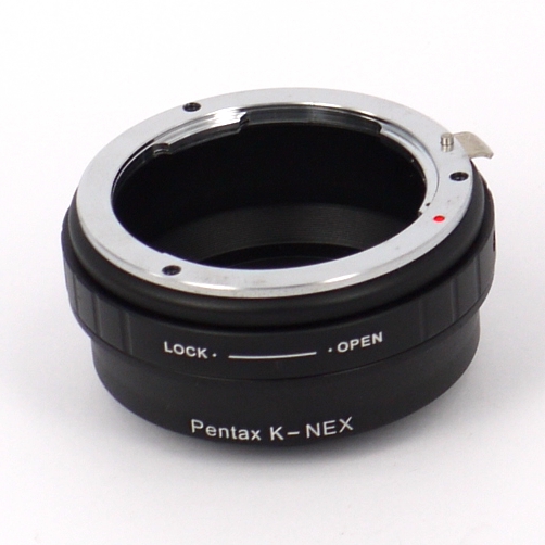 SONY NEX ( E mount ) anello raccordo a obiettivo Pentax k senza ghiera diaframma