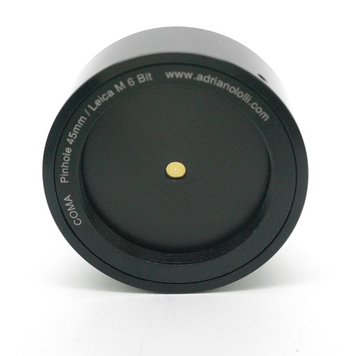 Obiettivo foro stenopeico, pinhole, camera obscura per Leica M (6 bit) F=45mm