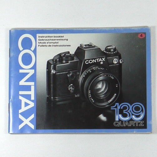 Libretto istruzioni per fotocamera CONTAX 139 QUARTZ