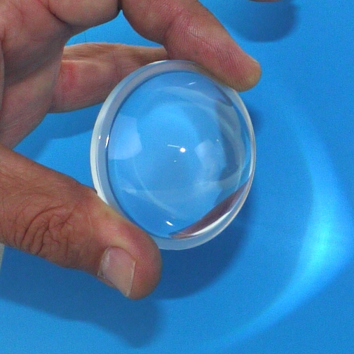 Lente condensatore parabolico in vetro  Ø 50mm H24 led glass lens