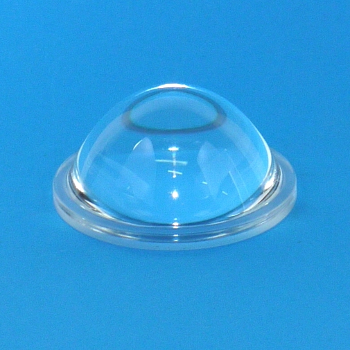 Lente condensatore parabolico in vetro  Ø 50mm H 24 con supporto e guarnizione