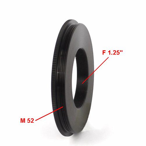 Raccordo riduzione  per filtri 31,8 (1,25 pollici) oculare a obiettivi Ø 52 mm