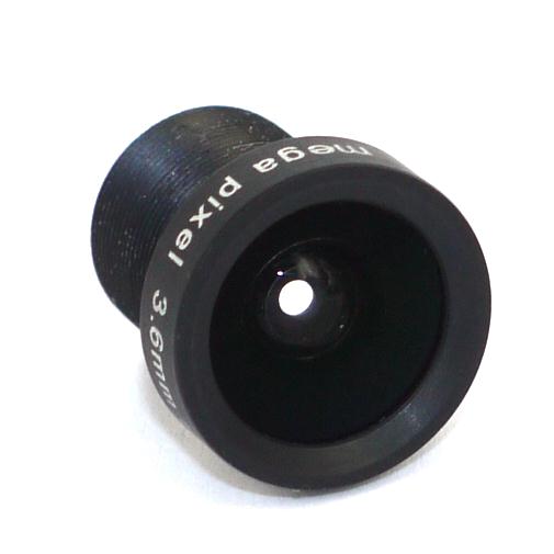 Obiettivo telecamera CCTV passo S mount (12mm) f 3.6 mm MP IR