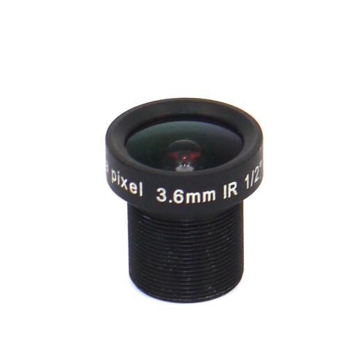Obiettivo telecamera CCTV passo S mount (12mm) f 3.6 mm MP IR