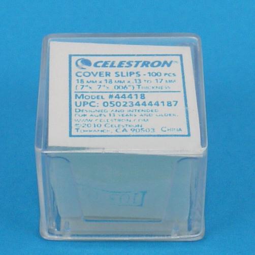 Coprivetrino in vetro ultrasottile 18x18x0,18mm Celestron CE 44418