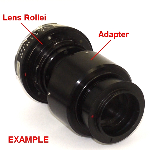 Rollei Rolleiflex adattatore ottiche SL 66 a Nikon, Canon, Pentax, Sony, .......