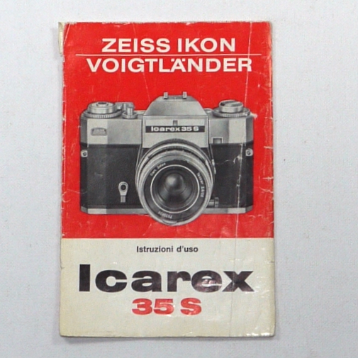 Libretto istruzioni italiano per fotocamera Icarex 35 S ZEISS IKON VOIGTLANDER