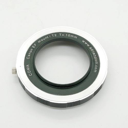 Canon EOS  lens adapter to CCD/CMOS T2 camera Back focus calibrato 10 mm