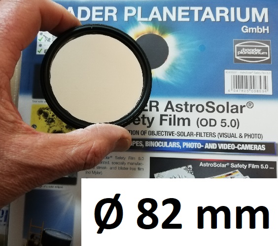 z AstroSolar ™ Photofilm Filtro di assorbimento neutro Density 5  Ø 82mm 