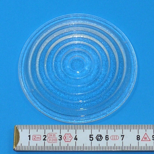 Lente di fresnel  diffusa in vetro Ø 80 mm focale 50 mm lens apertura f 0,6