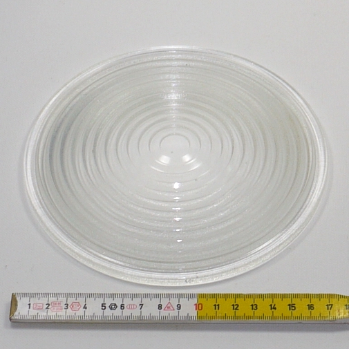  Lente di fresnel  diffusa in vetro Ø 130 mm focale 100 mm lens apertura f 0,8