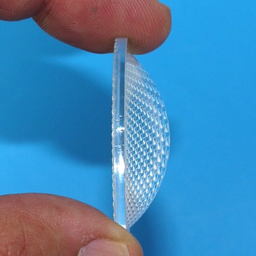 Lente condensatore parabolico con microlenti  Ø 38mm led lens
