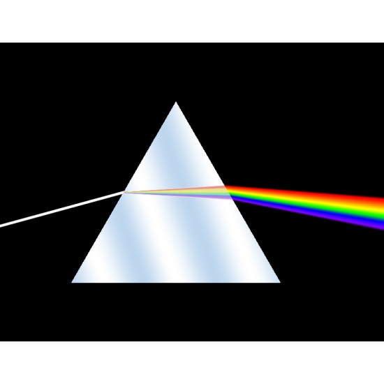 PRISMA DISPERSIVO Didattico equilatero - triangolare 60° equilater prism