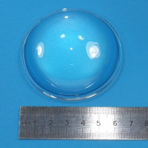 Lente condensatore  sferico  Ø 66 mm in vetro