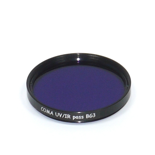 Filtro IR / UV PASS Schott BG3 per webcam e CCD con Ø attacco oculari 2 pollici