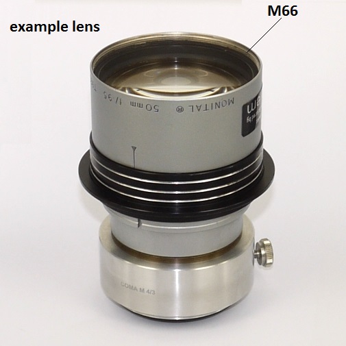 Adapter filter lens Sopelem  MONITAL 50 mm f 0.95 M 66 mm for filters 72mm