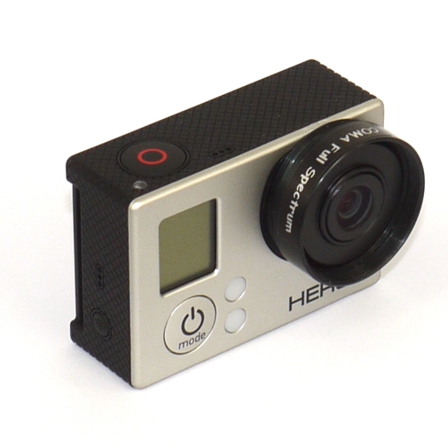 MODIFICA GoPro con obbiettivo 5,4mm 10MP e filtro interno Wratten 25A