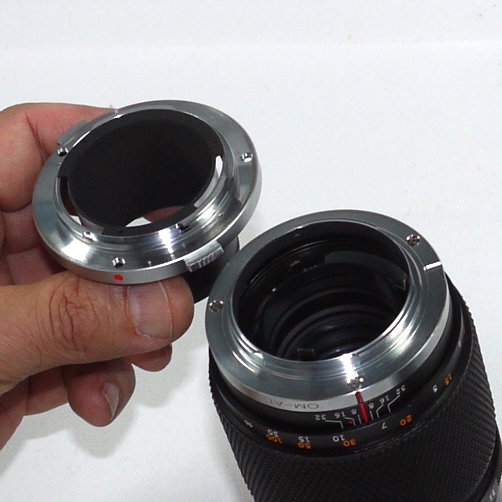 Adattatore custom per ottiche Olympus ZUIKO Innesto OM a fotocamere Nikon