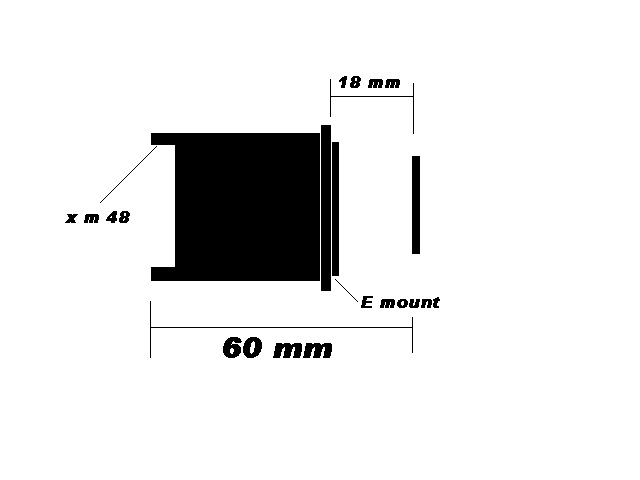 Raccordo fotocamera E-Mount a spianatore di campo Deluxe 1X