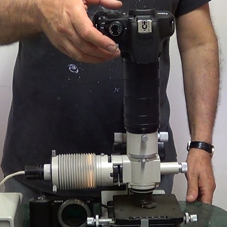 Raccordo diretto video foto a microscopio LOMO per Nikon,Canon,Sony ecc.