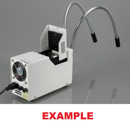 Illuminatore a fibre ottiche a doppia illuminazione per foto video e microscopia