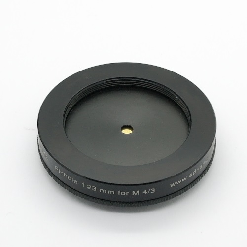 Obiettivo foro stenopeico, pinhole con focale 23mm per fotocamere MICRO 4/3 
