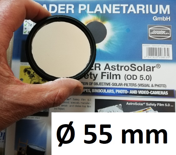 z AstroSolar ™ Photofilm Filtro di assorbimento neutro Density 5  Ø 55mm 