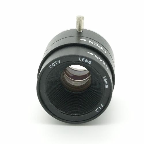 Obiettivo telecamera CCTV passo CS mount f 16 mm 1:1,6  1/3'' IR con diaframma