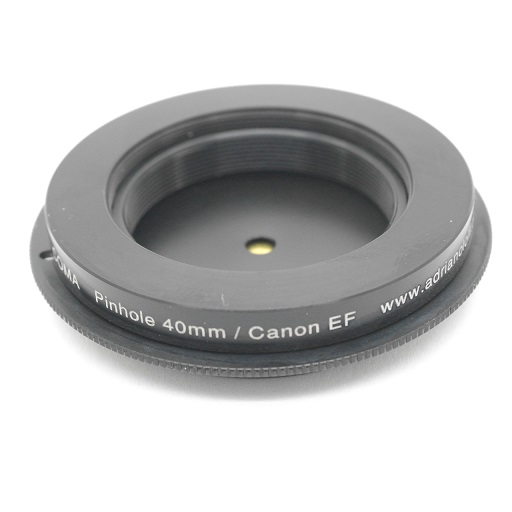 Obiettivo foro stenopeico, pinhole, camera obscura reflex CANON EOS EF F 40 mm