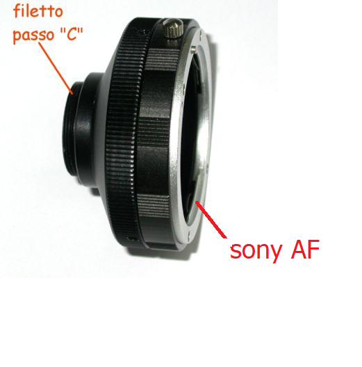 C mount Raccordo adattatore  passo C CS a obiettivo Sony AF Adapter lens