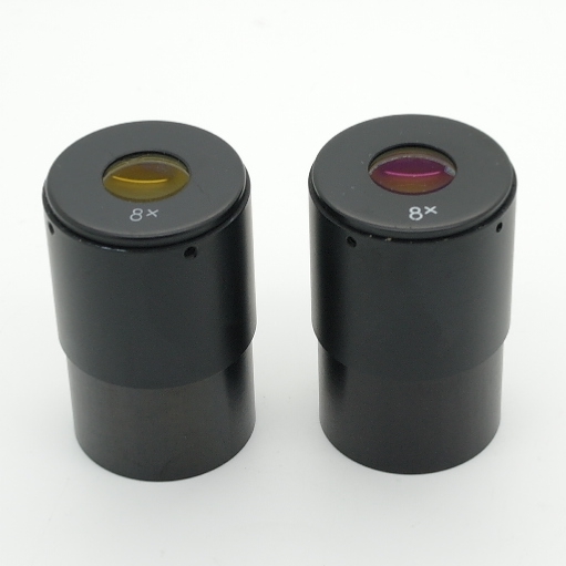 Coppia Oculari 8X CCCP microscopio MBS 9 - 10 e Leica 32 mm correzione diottrica